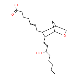 ChemSpider 2D Image | 7-[6-(3-Hydroxy-1-octen-1-yl)-2-oxabicyclo[2.2.1]hept-5-yl]-5-heptenoic acid | C21H34O4