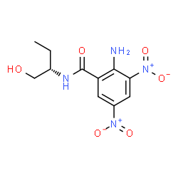 ChemSpider 2D Image | 2-Amino-N-[(2S)-1-hydroxy-2-butanyl]-3,5-dinitrobenzamide | C11H14N4O6