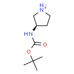 ChemSpider 2D Image | (3R)-3-({[(2-Methyl-2-propanyl)oxy]carbonyl}amino)pyrrolidinium | C9H19N2O2