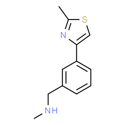 ChemSpider 2D Image | N-methyl-N-[3-(2-methyl-1,3-thiazol-4-yl)benzyl]amine | C12H14N2S
