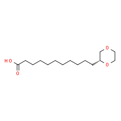 ChemSpider 2D Image | 11-[(2R)-1,4-Dioxan-2-yl]undecanoic acid | C15H28O4