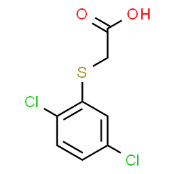ChemSpider 2D Image | 2-[(2,5-Dichlorophenyl)thio]acetic acid | C8H6Cl2O2S