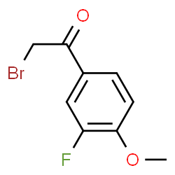 ChemSpider 2D Image | 2-Bromo-1-(3-fluoro-4-methoxyphenyl)ethanone | C9H8BrFO2
