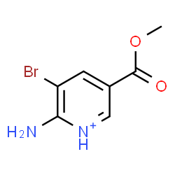 ChemSpider 2D Image | 2-Amino-3-bromo-5-(methoxycarbonyl)pyridinium | C7H8BrN2O2