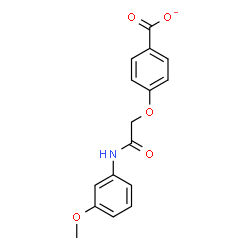 ChemSpider 2D Image | 4-{2-[(3-Methoxyphenyl)amino]-2-oxoethoxy}benzoate | C16H14NO5