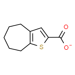ChemSpider 2D Image | 5,6,7,8-Tetrahydro-4H-cyclohepta[b]thiophene-2-carboxylate | C10H11O2S
