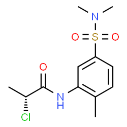 ChemSpider 2D Image | (2R)-2-Chloro-N-[5-(dimethylsulfamoyl)-2-methylphenyl]propanamide | C12H17ClN2O3S