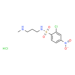 ChemSpider 2D Image | 2-Chloro-N-[3-(methylamino)propyl]-4-nitrobenzenesulfonamide hydrochloride (1:1) | C10H15Cl2N3O4S
