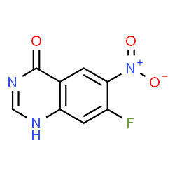 ChemSpider 2D Image | 7-FLUORO-6-NITRO-3H-QUINAZOLIN-4-ONE | C8H4FN3O3