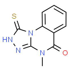 ChemSpider 2D Image | 4-methyl-1-sulfanyl-[1,2,4]triazolo[4,3-a]quinazolin-5-one | C10H8N4OS
