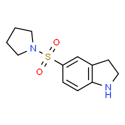 ChemSpider 2D Image | 5-(1-Pyrrolidinylsulfonyl)indoline | C12H16N2O2S
