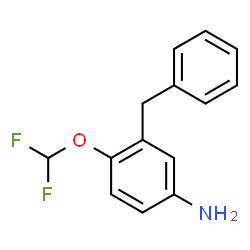 ChemSpider 2D Image | 3-Benzyl-4-(difluoromethoxy)aniline | C14H13F2NO