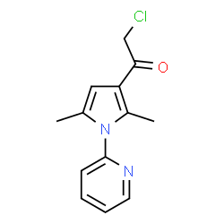 ChemSpider 2D Image | 2-chloro-1-(2,5-dimethyl-1-pyridin-2-yl-1H-pyrrol-3-yl)ethanone | C13H13ClN2O