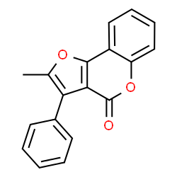 ChemSpider 2D Image | 2-Methyl-3-phenyl-4H-furo[3,2-c]chromen-4-one | C18H12O3