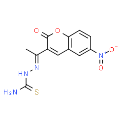 ChemSpider 2D Image | (2E)-2-[1-(6-Nitro-2-oxo-2H-chromen-3-yl)ethylidene]hydrazinecarbothioamide | C12H10N4O4S