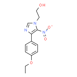 ChemSpider 2D Image | Ethanol, 2-[4-(4-ethoxyphenyl)-5-nitroimidazol-1-yl]- | C13H15N3O4