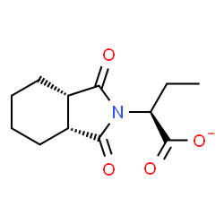 ChemSpider 2D Image | (2S)-2-[(3aR,7aS)-1,3-Dioxooctahydro-2H-isoindol-2-yl]butanoate | C12H16NO4