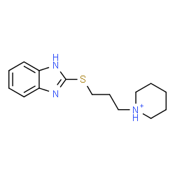 ChemSpider 2D Image | 1-[3-(1H-Benzimidazol-2-ylsulfanyl)propyl]piperidinium | C15H22N3S
