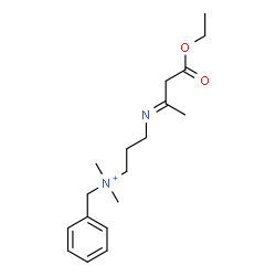 ChemSpider 2D Image | N-Benzyl-3-[(E)-(4-ethoxy-4-oxo-2-butanylidene)amino]-N,N-dimethyl-1-propanaminium | C18H29N2O2
