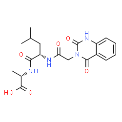 ChemSpider 2D Image | N-[(2,4-Dioxo-1,4-dihydro-3(2H)-quinazolinyl)acetyl]-L-leucyl-L-alanine | C19H24N4O6