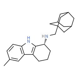 ChemSpider 2D Image | (1R)-N-(Adamantan-1-ylmethyl)-6-methyl-2,3,4,9-tetrahydro-1H-carbazol-1-amine | C24H32N2
