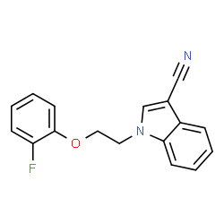 ChemSpider 2D Image | 1-[2-(2-Fluorophenoxy)ethyl]-1H-indole-3-carbonitrile | C17H13FN2O