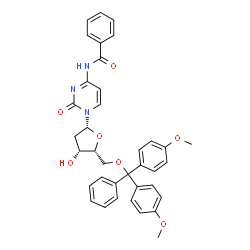 ChemSpider 2D Image | N(4)-Benzoyl-5'-O-(4,4'-Dimethoxy Trityl)-2'-Deoxy Cytidine(DMT-dC-Bz) | C37H35N3O7