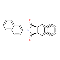 ChemSpider 2D Image | (15R,19S)-17-(2-Naphthyl)-17-azapentacyclo[6.6.5.0~2,7~.0~9,14~.0~15,19~]nonadeca-2,4,6,9,11,13-hexaene-16,18-dione | C28H19NO2