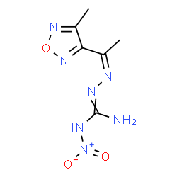 ChemSpider 2D Image | N''-[(1Z)-1-(4-Methyl-1,2,5-oxadiazol-3-yl)ethylidene]-N-nitrocarbonohydrazonic diamide | C6H9N7O3