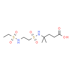 ChemSpider 2D Image | 9,9-Dimethyl-3,7-dithia-4,8-diazadodecan-12-oic acid 3,3,7,7-tetraoxide | C10H22N2O6S2