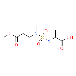 ChemSpider 2D Image | N-[(3-Methoxy-3-oxopropyl)(methyl)sulfamoyl]-N-methylalanine | C9H18N2O6S