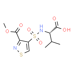 ChemSpider 2D Image | N-{[3-(Methoxycarbonyl)-1,2-thiazol-4-yl]sulfonyl}-L-valine | C10H14N2O6S2