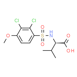 ChemSpider 2D Image | N-[(2,3-Dichloro-4-methoxyphenyl)sulfonyl]-L-valine | C12H15Cl2NO5S