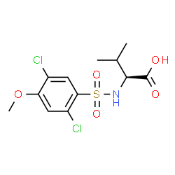 ChemSpider 2D Image | N-[(2,5-Dichloro-4-methoxyphenyl)sulfonyl]-L-valine | C12H15Cl2NO5S