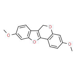 ChemSpider 2D Image | 3,9-Dimethoxy-6H-[1]benzofuro[3,2-c]chromene | C17H14O4