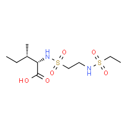 ChemSpider 2D Image | N-({2-[(Ethylsulfonyl)amino]ethyl}sulfonyl)-L-isoleucine | C10H22N2O6S2