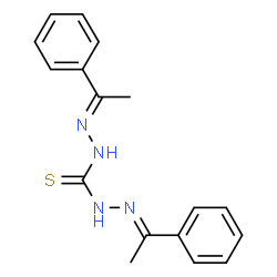 ChemSpider 2D Image | N'',N'''-Bis[(1E)-1-phenylethylidene]thiocarbonohydrazide | C17H18N4S