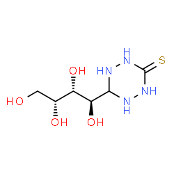 ChemSpider 2D Image | 6-[(1R,2R,3R)-1,2,3,4-Tetrahydroxybutyl]-1,2,4,5-tetrazinane-3-thione | C6H14N4O4S