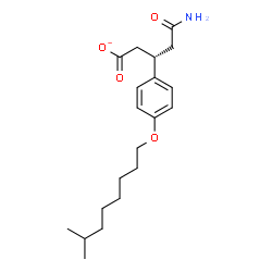 ChemSpider 2D Image | (3S)-5-Amino-3-{4-[(7-methyloctyl)oxy]phenyl}-5-oxopentanoate | C20H30NO4