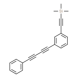 ChemSpider 2D Image | Trimethyl{[3-(4-phenyl-1,3-butadiyn-1-yl)phenyl]ethynyl}silane | C21H18Si
