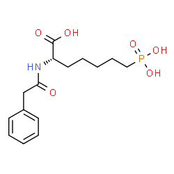 ChemSpider 2D Image | (2S)-2-[(Phenylacetyl)amino]-7-phosphonoheptanoic acid | C15H22NO6P