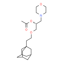 ChemSpider 2D Image | (2R)-1-[2-(Adamantan-1-yl)ethoxy]-3-(4-morpholinyl)-2-propanyl acetate | C21H35NO4