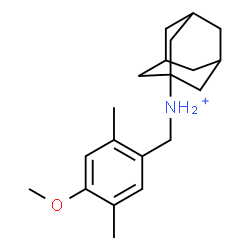 ChemSpider 2D Image | N-(4-Methoxy-2,5-dimethylbenzyl)-1-adamantanaminium | C20H30NO