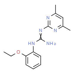 ChemSpider 2D Image | 1-(4,6-dimethylpyrimidin-2-yl)-3-(2-ethoxyphenyl)guanidine | C15H19N5O