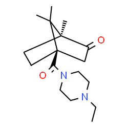 ChemSpider 2D Image | (1S,4R)-4-[(4-Ethyl-1-piperazinyl)carbonyl]-1,7,7-trimethylbicyclo[2.2.1]heptan-2-one | C17H28N2O2