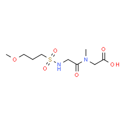 ChemSpider 2D Image | N-[(3-Methoxypropyl)sulfonyl]glycyl-N-methylglycine | C9H18N2O6S