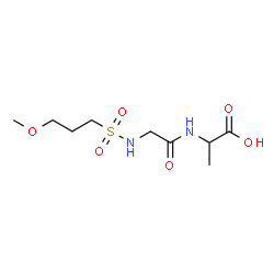 ChemSpider 2D Image | N-[(3-Methoxypropyl)sulfonyl]glycylalanine | C9H18N2O6S