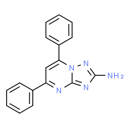 ChemSpider 2D Image | 5,7-Diphenyl[1,2,4]triazolo[1,5-a]pyrimidin-2-amine | C17H13N5