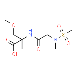 ChemSpider 2D Image | N-Methyl-N-(methylsulfonyl)glycyl-O,2-dimethylserine | C9H18N2O6S