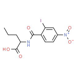 ChemSpider 2D Image | N-(2-Iodo-4-nitrobenzoyl)norvaline | C12H13IN2O5